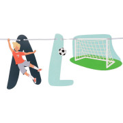 Baner závesný "Happy Birthday It´s a Goal", 1,5 m