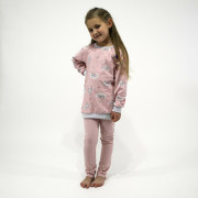 Dievčenské tunikové pyžamo Víly ružová Esito