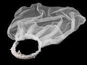 Venček/korunka do vlasov so závojom