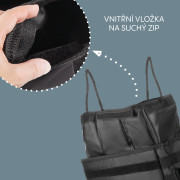 Odpadkový kôš do auta vodotesný s vekom black Zopa