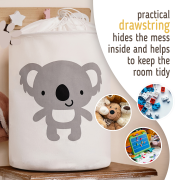 Kôš na hračky bavlnený uzatvárateľný 43 l Sipo