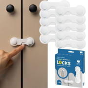 Bezpečnostné zámky na skrinky a zásuvky sada 10 ks Sipo