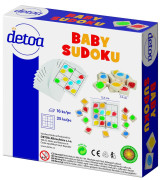 Baby sudoku logická hra drevo 25 ks Detoa