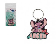 Prívesok na kľúče Lilo & Stitch gumový 5 cm s nápisom Angel