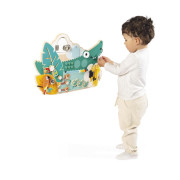 Drevená motorická doska s aktivitami Krokodíl Tropik Janod