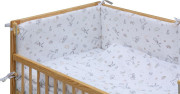 Detská postieľka prírodná s kompletnou výbavou 120 x 60 cm Luka Scarlett