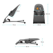 Lehátko hojdacia Mimi Grey, do 9 kg Kinderkraft