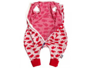 Merino spací vak ježko červený s nožičkami