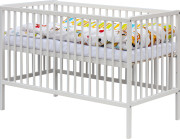 Detská postieľka s kompletnou výbavou biela 120 x 60 cm Arama Scarlett