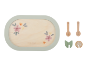 Čajový set drevený s kvetinovou potlačou Little Dutch