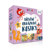 Drevené obrázkové kocky Kvído