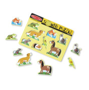 Drevené puzzle so zvukmi Domáce zvieratá Melissa & Doug