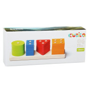 Triedime tvary V - drevená skladačka 17 dielov Cubika