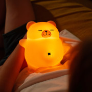 LED silikónová nočná lampička - chrápajúci medvedík Mary's