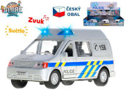 Kids Globe Traffic polícia SK 14 cm kov spätný chod na batérie svetlo a zvuk