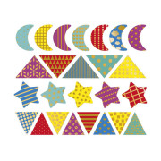 Samolepky Geometrické tvary 150 ks Janod