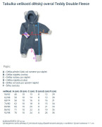 Rastúca zimná kombinéza Teddy fleece double Denim blue Esito