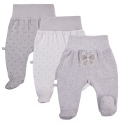 Dojčenské polodupačky Tiny 3 ks šedej Eevi