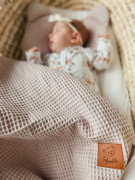 Waflová letná súprava vankúšika s prikrývkou Ružová Infantilo