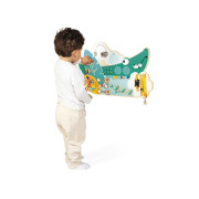 Drevená motorická doska s aktivitami Krokodíl Tropik Janod