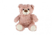 Medvedík sediaci plyšový 22 cm ružový