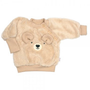 Rastúca chlpáčková mikina a nohavice Medvedík béžová 2dielna sada Baby Nellys