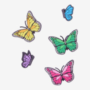 Amulety - ozdoby na topánky Amuletz Set motýlikov mix Coqui