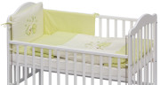 Detská postieľka s kompletnou výbavou Scarlett 120 x 60 cm - Nechtík - zelená
