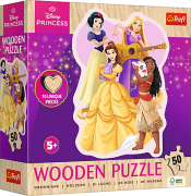 Drevené Puzzle 50 dielikov Disney Princezné Trefl