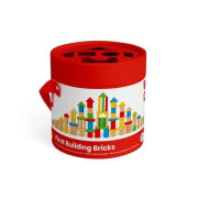 Prvé drevené kocky a vkladačka v bubienku Bigjigs Toys