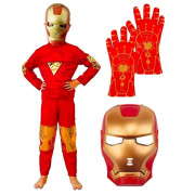 Detský kostým Iron man s maskou a rukavicami
