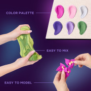 Výtvarná modelovacia sada DIY kvety v drevenom ráme Okto Inspiration