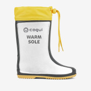 Detské zateplené čižmy Rainy antracit/žltá Coqui