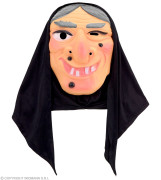 Maska čarodějnice so šatkou