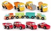 Súprava drevených autíčok v tube 4 ks
