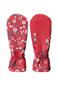 Detské softshellové rukavice Lienky červená