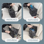 Odpadkový kôš do auta vodotesný s vekom black Zopa