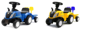 Detské odrážadlo traktor s vlečkou a náradím Baby Mix New Holland