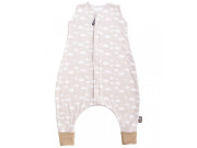 Letný spací vak s nohavicami bambus béžový s obláčikmi Vel.  110 cm Kaarsgaren