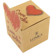 Ponožky pre zamilovaných Darling čierne so srdiečkami design 2 (3 páry)