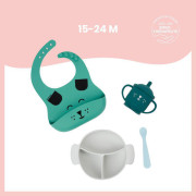 Silikónová jedálenská súprava LEARN´ISY Kit
