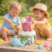 Recyklovaná pastelová sada na piesok malá - les s kanvičkou Androni