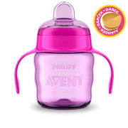 Hrnček pre prvé dúšky Classic 200 ml s držadlami dievča + darček miska 6 m+ Philips Avent