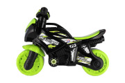 Odrážadlo motorka zeleno-čierna so svetlom so zvukom