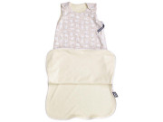 Merino spací vak so zipsom na boku, zajac béžový