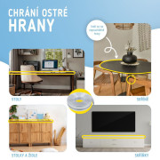 Ochranná páska na hrany transparentná 3 m Sipo