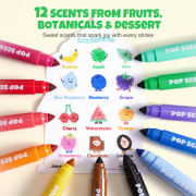 Fixy Zmývateľné s vôňou 24 ks