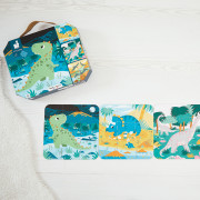 Puzzle v kufríku 4v1 Dinosaury Janod