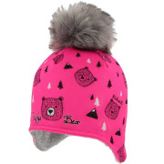 Dievčenská viazacia čiapka s brmbolcom Medveď RDX