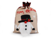 Vianočné/mikulášske vrece 38x55 cm imitácia juty